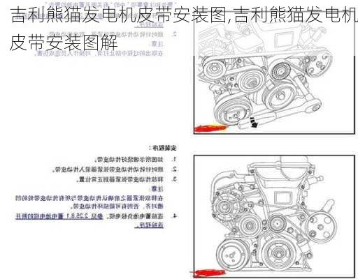 吉利熊猫发电机皮带安装图,吉利熊猫发电机皮带安装图解