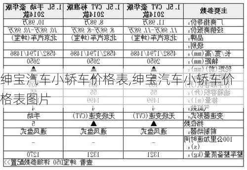 绅宝汽车小轿车价格表,绅宝汽车小轿车价格表图片