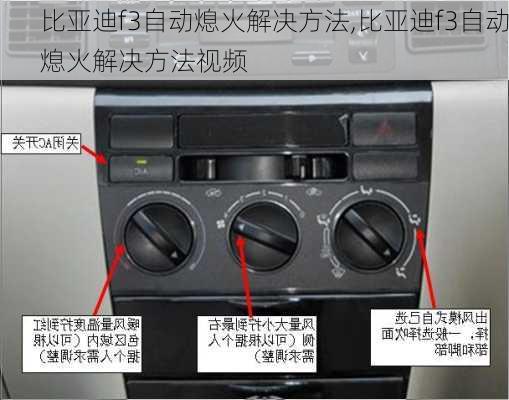 比亚迪f3自动熄火解决方法,比亚迪f3自动熄火解决方法视频