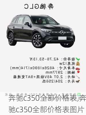 奔驰c350全部价格表,奔驰c350全部价格表图片