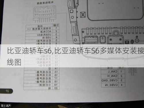 比亚迪轿车s6,比亚迪轿车S6多媒体安装接线图