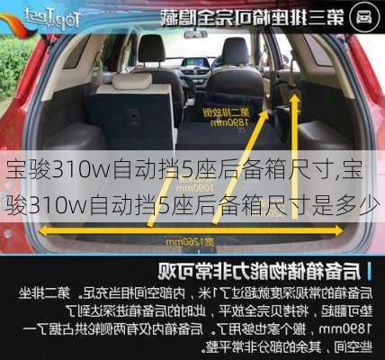 宝骏310w自动挡5座后备箱尺寸,宝骏310w自动挡5座后备箱尺寸是多少