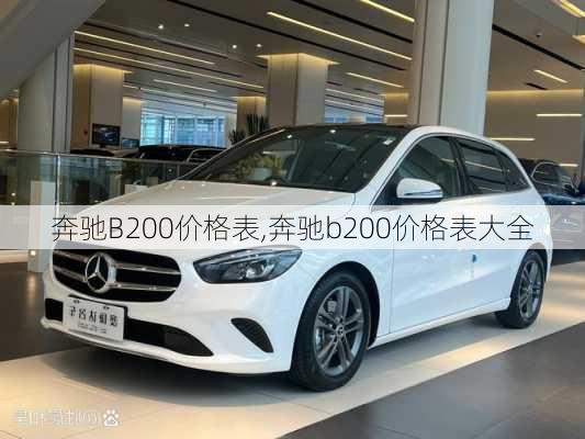 奔驰B200价格表,奔驰b200价格表大全