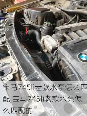 宝马745li老款水泵怎么匹配,宝马745li老款水泵怎么匹配的