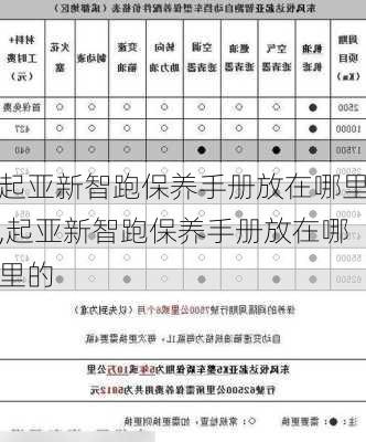 起亚新智跑保养手册放在哪里,起亚新智跑保养手册放在哪里的