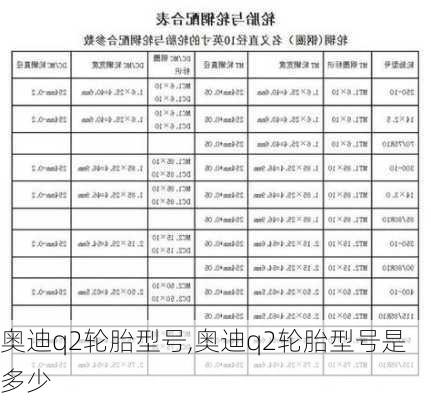 奥迪q2轮胎型号,奥迪q2轮胎型号是多少