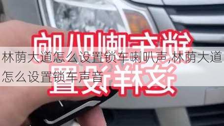 林荫大道怎么设置锁车喇叭声,林荫大道怎么设置锁车声音