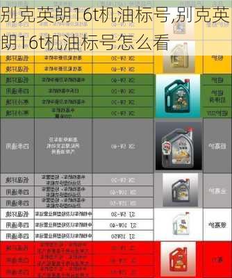 别克英朗16t机油标号,别克英朗16t机油标号怎么看