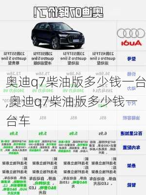 奥迪q7柴油版多少钱一台,奥迪q7柴油版多少钱一台车