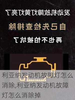 利亚纳发动机故障灯怎么消除,利亚纳发动机故障灯怎么消除掉