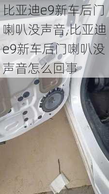 比亚迪e9新车后门喇叭没声音,比亚迪e9新车后门喇叭没声音怎么回事