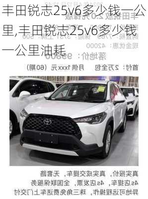 丰田锐志25v6多少钱一公里,丰田锐志25v6多少钱一公里油耗