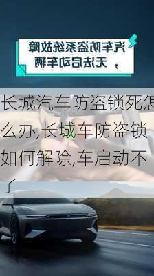 长城汽车防盗锁死怎么办,长城车防盗锁如何解除,车启动不了