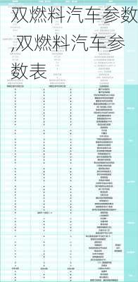 双燃料汽车参数,双燃料汽车参数表