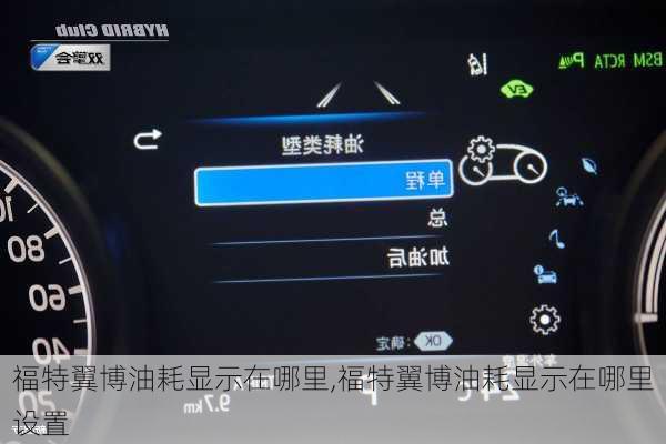 福特翼博油耗显示在哪里,福特翼博油耗显示在哪里设置