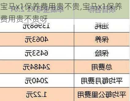 宝马x1保养费用贵不贵,宝马x1保养费用贵不贵呀