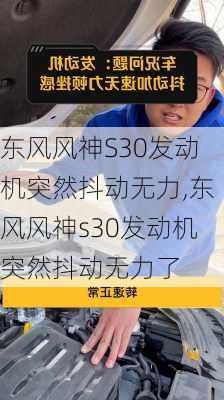 东风风神S30发动机突然抖动无力,东风风神s30发动机突然抖动无力了