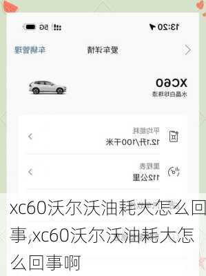 xc60沃尔沃油耗大怎么回事,xc60沃尔沃油耗大怎么回事啊