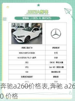 奔驰a260价格表,奔驰 a260 价格