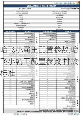 哈飞小霸王配置参数,哈飞小霸王配置参数 排放标准