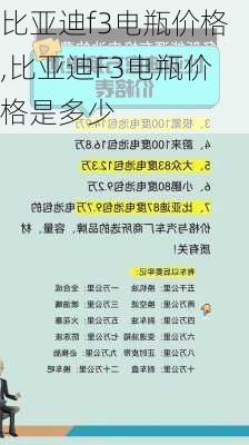 比亚迪f3电瓶价格,比亚迪F3电瓶价格是多少