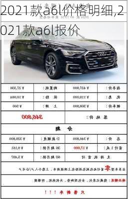 2021款a6l价格明细,2021款a6l报价