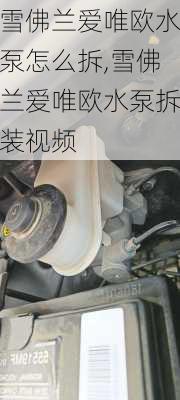 雪佛兰爱唯欧水泵怎么拆,雪佛兰爱唯欧水泵拆装视频