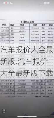汽车报价大全最新版,汽车报价大全最新版下载