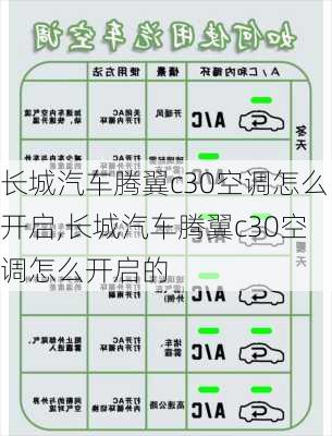 长城汽车腾翼c30空调怎么开启,长城汽车腾翼c30空调怎么开启的