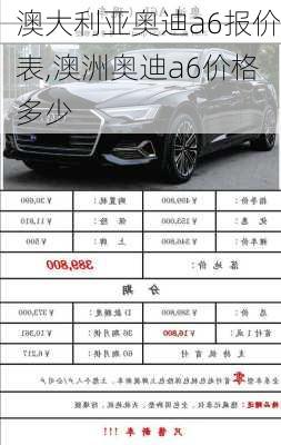澳大利亚奥迪a6报价表,澳洲奥迪a6价格多少