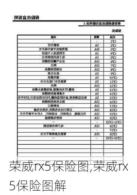 荣威rx5保险图,荣威rx5保险图解