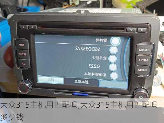 大众315主机用匹配吗,大众315主机用匹配吗多少钱