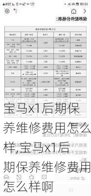 宝马x1后期保养维修费用怎么样,宝马x1后期保养维修费用怎么样啊
