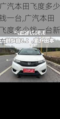 广汽本田飞度多少钱一台,广汽本田飞度多少钱一台新车