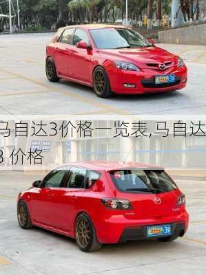 马自达3价格一览表,马自达3 价格