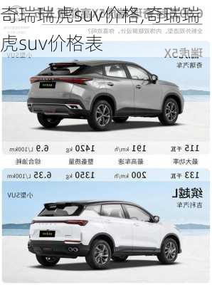 奇瑞瑞虎suv价格,奇瑞瑞虎suv价格表