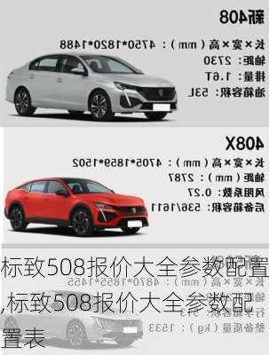标致508报价大全参数配置,标致508报价大全参数配置表