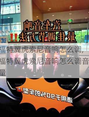 福特翼虎索尼音响怎么调,福特翼虎索尼音响怎么调音量