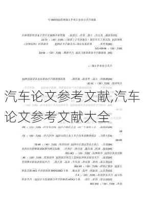 汽车论文参考文献,汽车论文参考文献大全