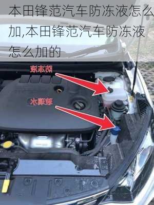 本田锋范汽车防冻液怎么加,本田锋范汽车防冻液怎么加的