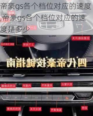 帝豪gs各个档位对应的速度,帝豪gs各个档位对应的速度是多少