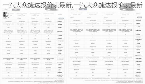 一汽大众捷达报价表最新,一汽大众捷达报价表最新款