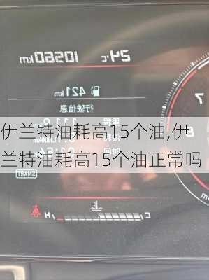 伊兰特油耗高15个油,伊兰特油耗高15个油正常吗