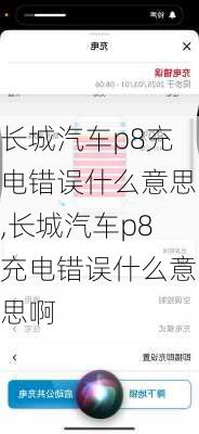 长城汽车p8充电错误什么意思,长城汽车p8充电错误什么意思啊