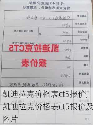 凯迪拉克价格表ct5报价,凯迪拉克价格表ct5报价及图片